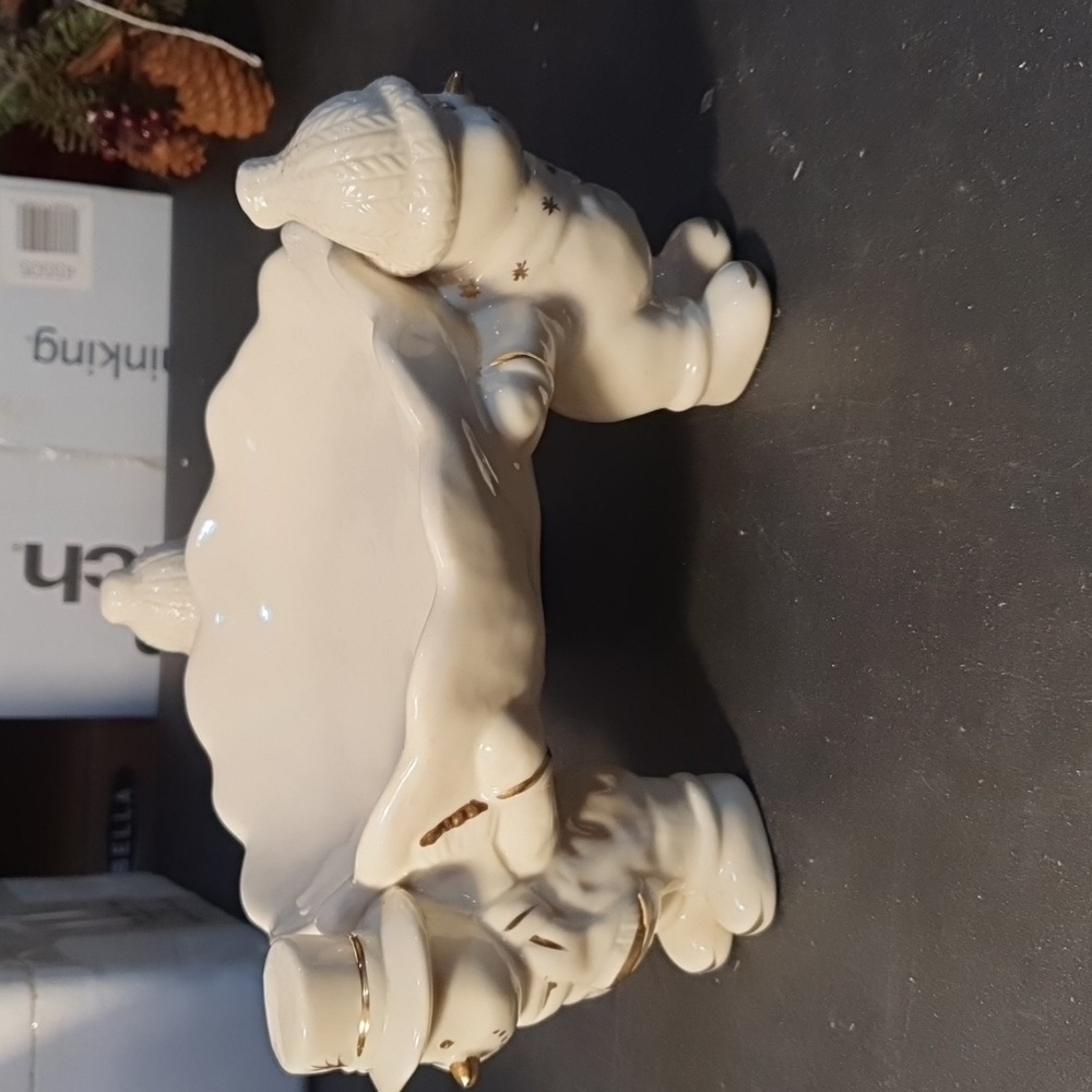 Snowman Christmas candy dish